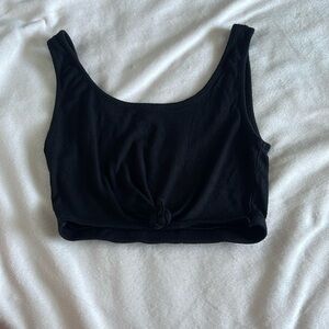 Black tank crop top tie front Seductions By Sirens